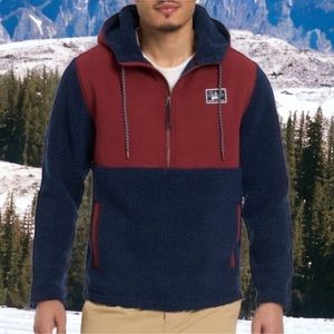 Hurley Mixed Media Hybrid Half Zip Hoodie